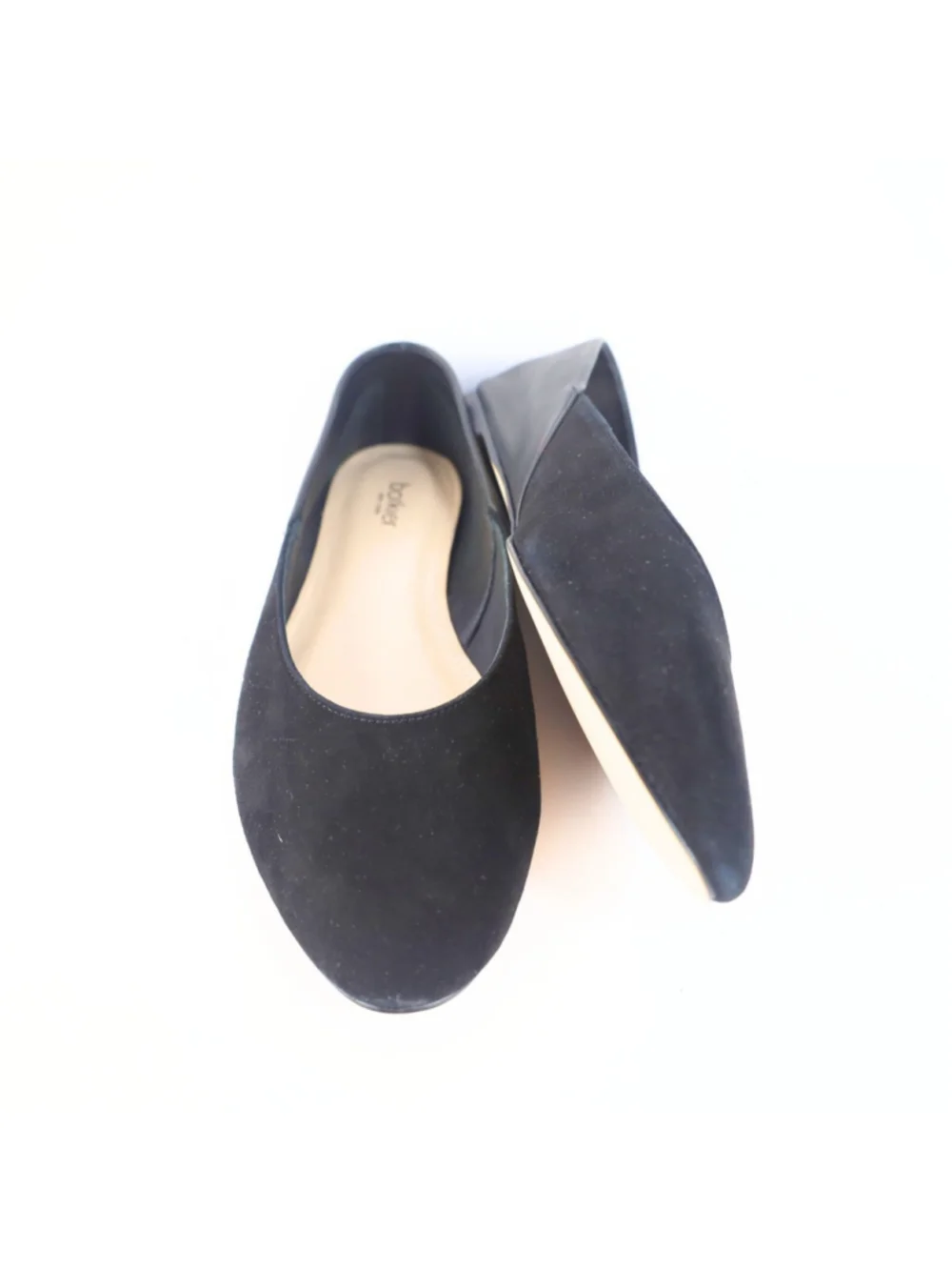 Botkier Britt Suede Flats Women Black 7.5- 0312
